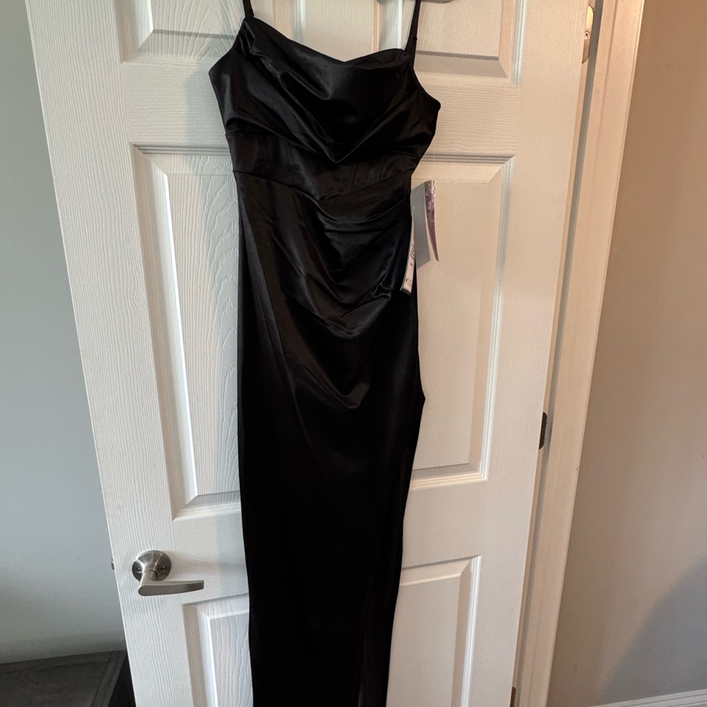 Satin Black Dress